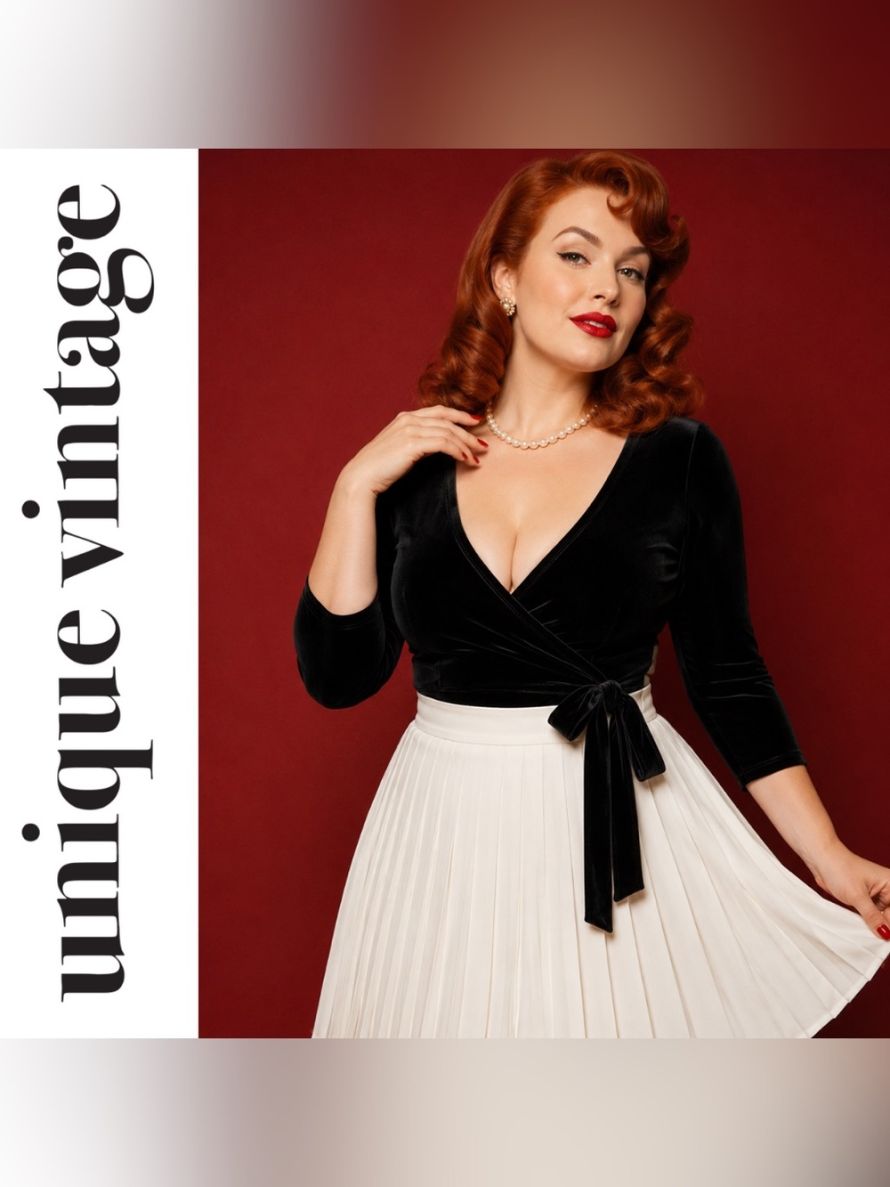 Unique Vintage Black Velvet Surplice Long Sleeve Bodysuit, Size 1x, NWT!